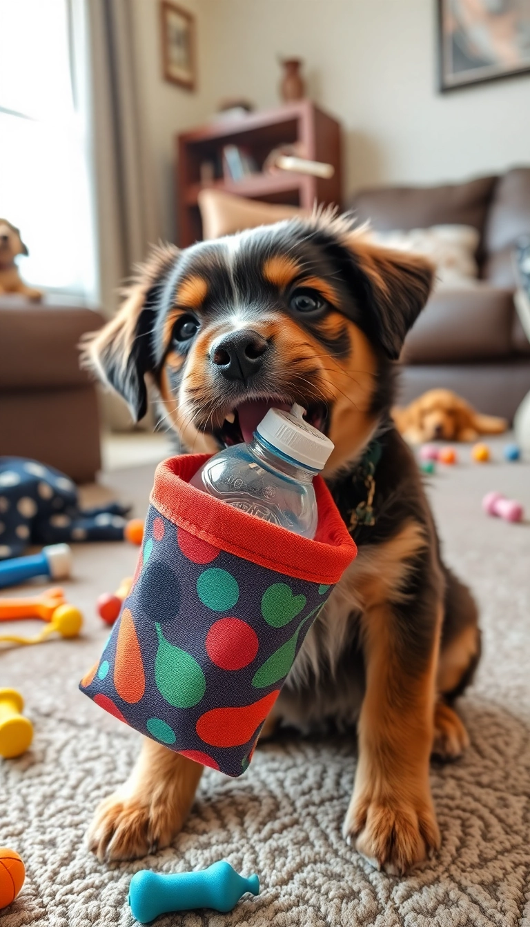 10 DIY Pet Toys You Can Make at Home in Under 30 Minutes (Your Pup Will Love #5!) - 4. Water Bottle Crinkle Toy