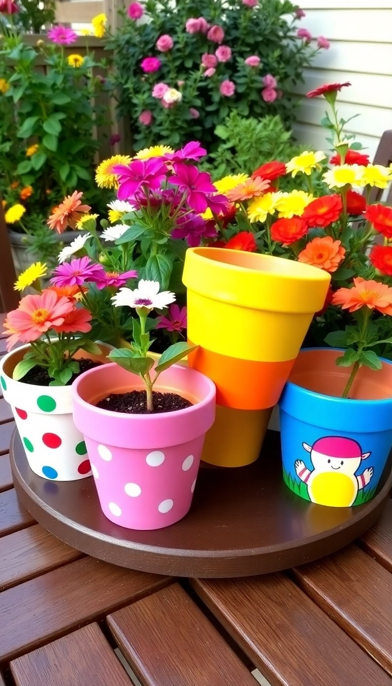 10 Easy Beginner Crafts That Anyone Can Make (You Won't Believe #9!) - 1. Painted Flower Pots