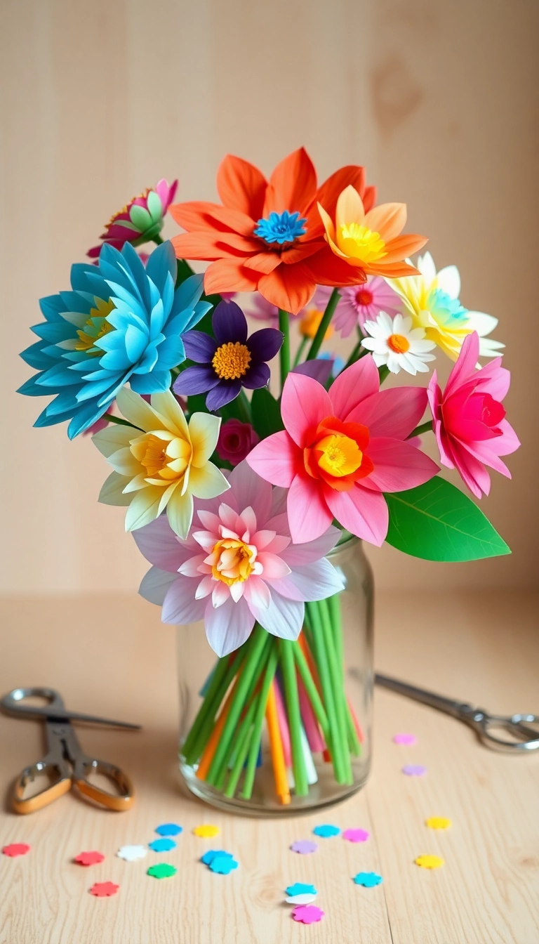 10 Easy Beginner Crafts That Anyone Can Make (You Won't Believe #9!) - 3. Simple Paper Flowers