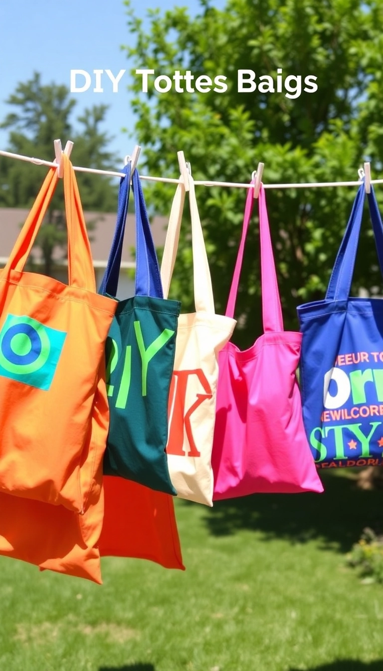 10 Easy Beginner Crafts That Anyone Can Make (You Won't Believe #9!) - 5. DIY T-Shirt Tote Bags