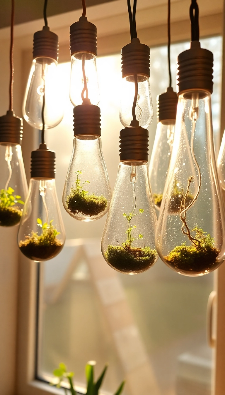 13 Creative Art Repurposing Ideas That Will Inspire Your Inner Artist! - 12. Light Bulb Terrarium