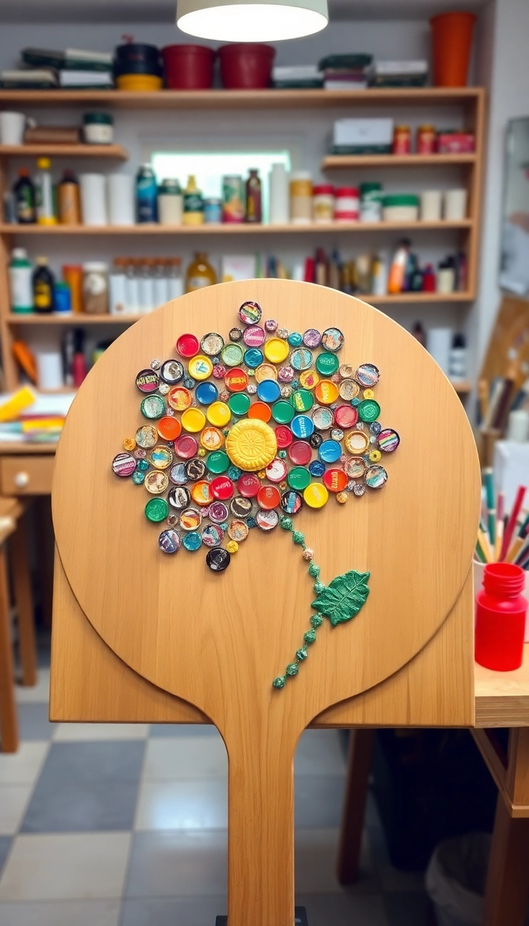 13 Creative Art Repurposing Ideas That Will Inspire Your Inner Artist! - 2. Bottle Cap Mosaic