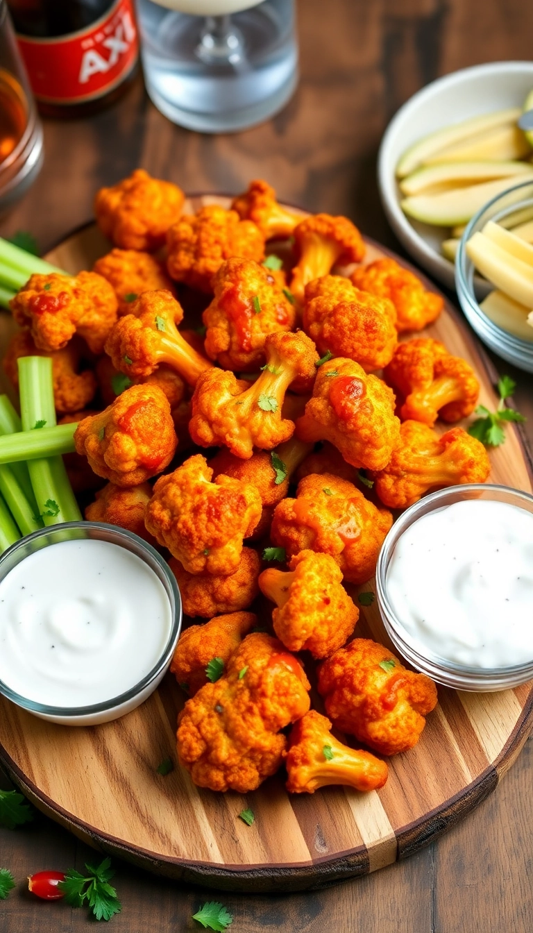 14 Delicious Vegan Meals That Even Meat Lovers Will Devour (Don't Miss #4!) - 3. Vegan Cauliflower Buffalo Wings