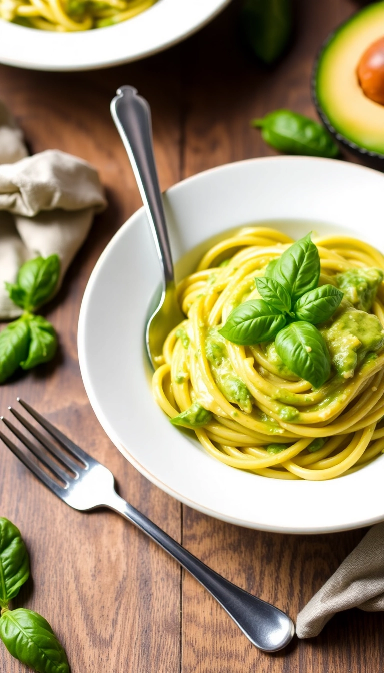 14 Delicious Vegan Meals That Even Meat Lovers Will Devour (Don't Miss #4!) - 6. Creamy Avocado Pasta