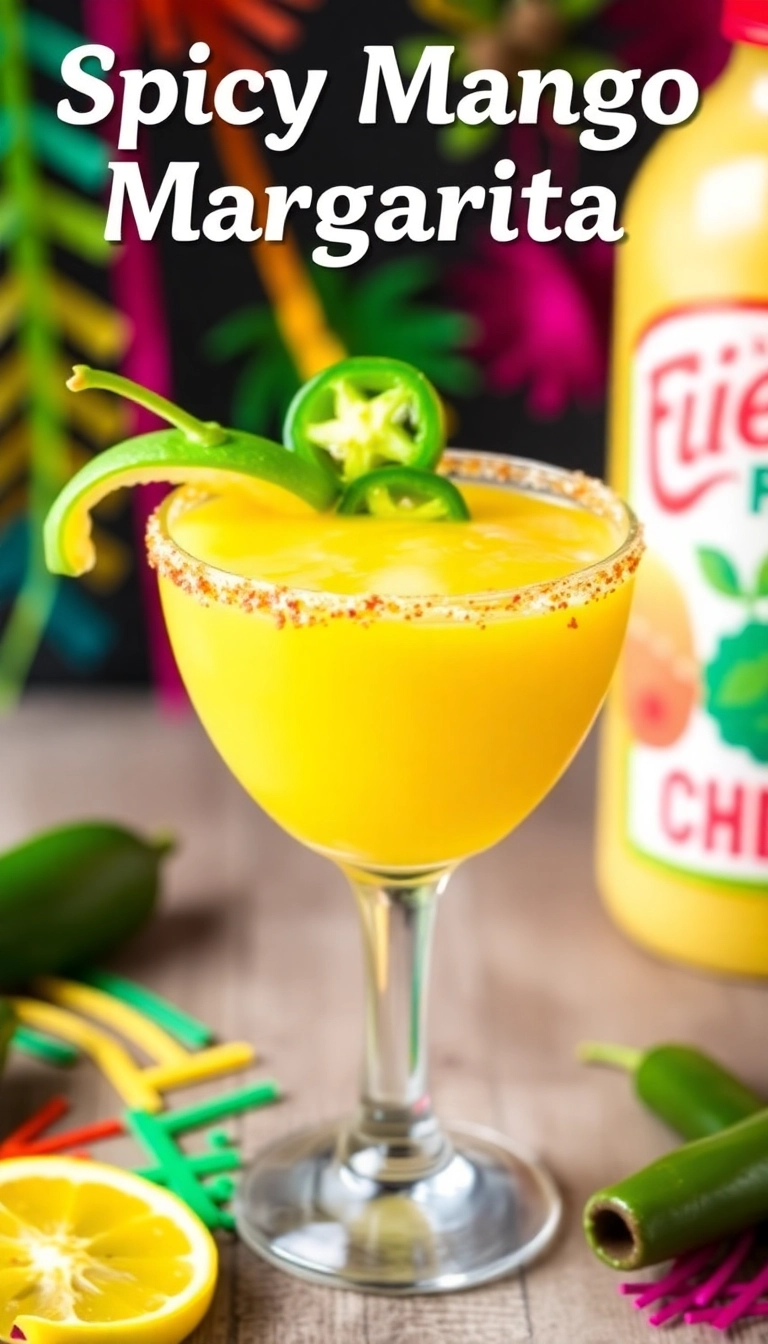 14 Refreshing Tropical Cocktails Perfect for Any Occasion (You Won't Want to Miss #3!) - 10. Spicy Mango Margarita