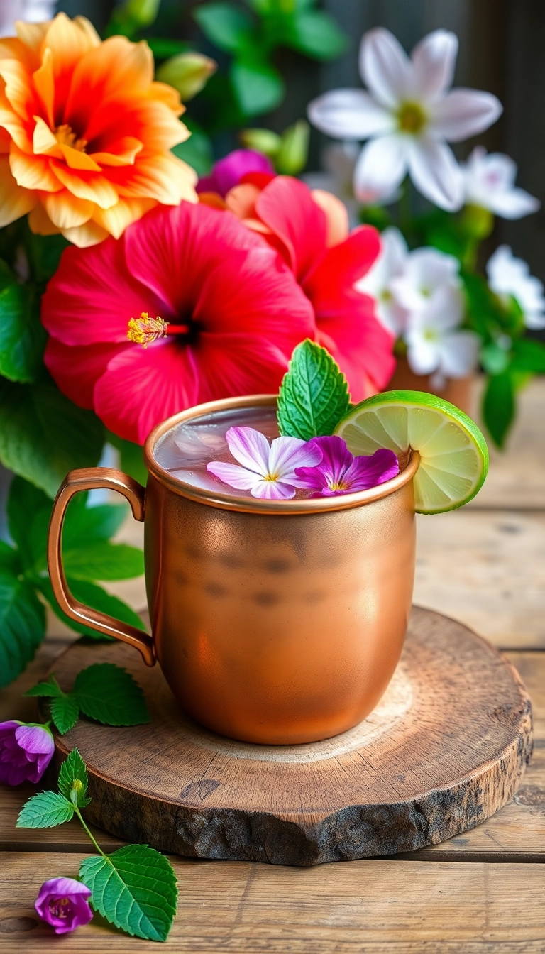 14 Refreshing Tropical Cocktails Perfect for Any Occasion (You Won't Want to Miss #3!) - 12. Hibiscus Mule