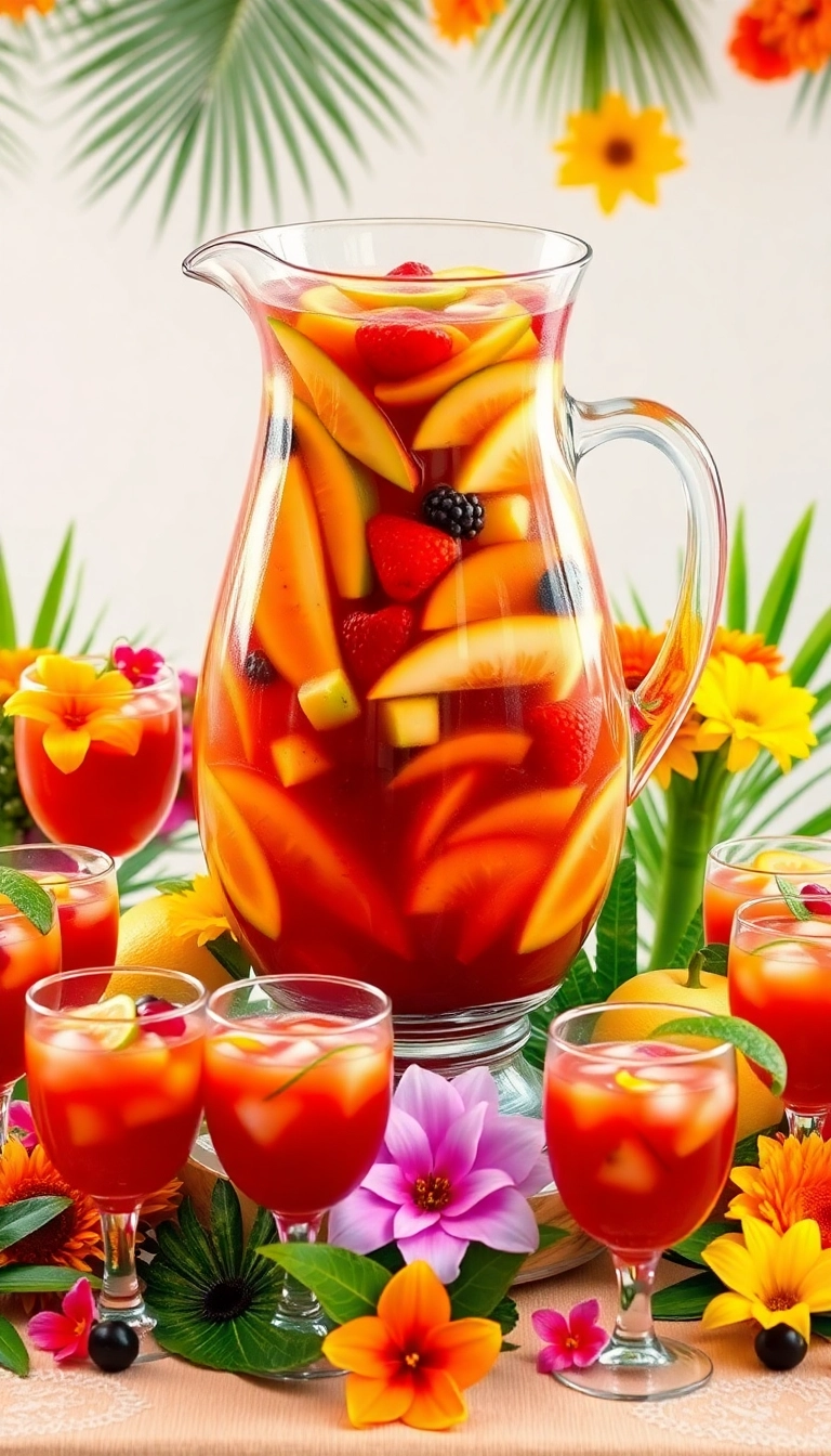 14 Refreshing Tropical Cocktails Perfect for Any Occasion (You Won't Want to Miss #3!) - 7. Tropical Sangria