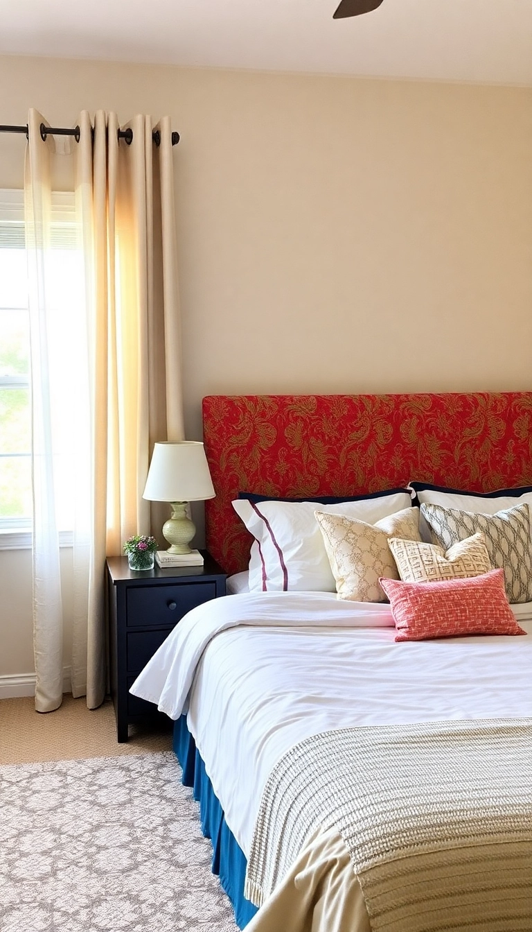 15 Budget-Friendly Bedroom Makeover Ideas You Won't Believe Are Under $100! - 4. DIY Headboard Magic