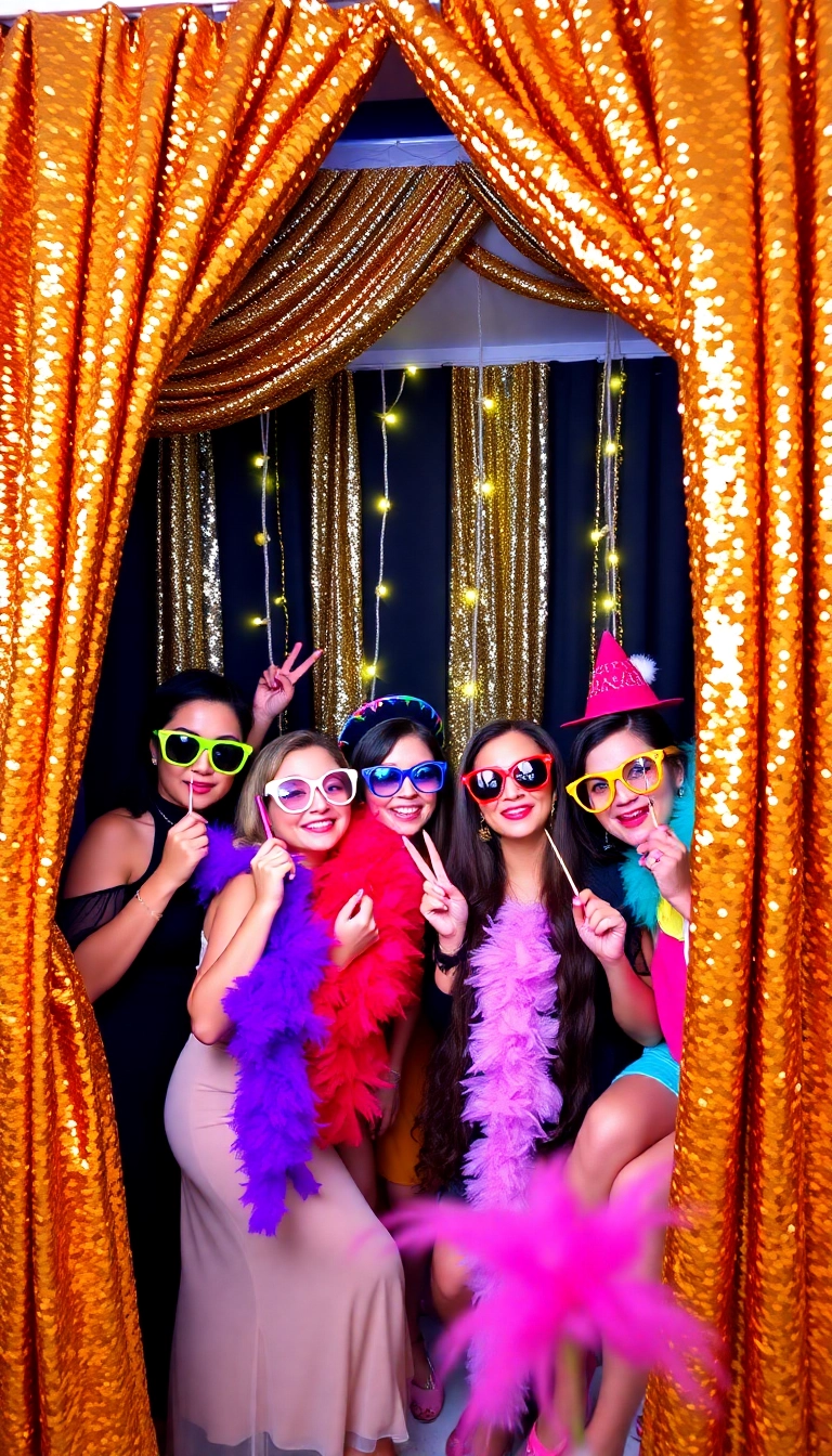 15 Epic New Year's Party Ideas That Will Make You the Host of the Year (#9 Is a Game-Changer!) - 1. Glamorous Photo Booth