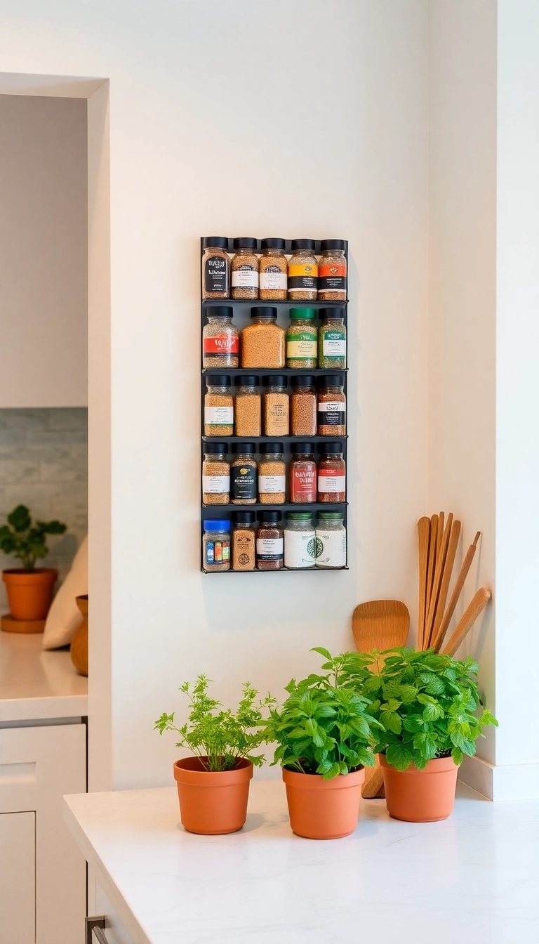 15 Genius Kitchen Storage Ideas That'll Make You Say 'Why Didn't I Think of That?!' - 1. Magnetic Spice Rack