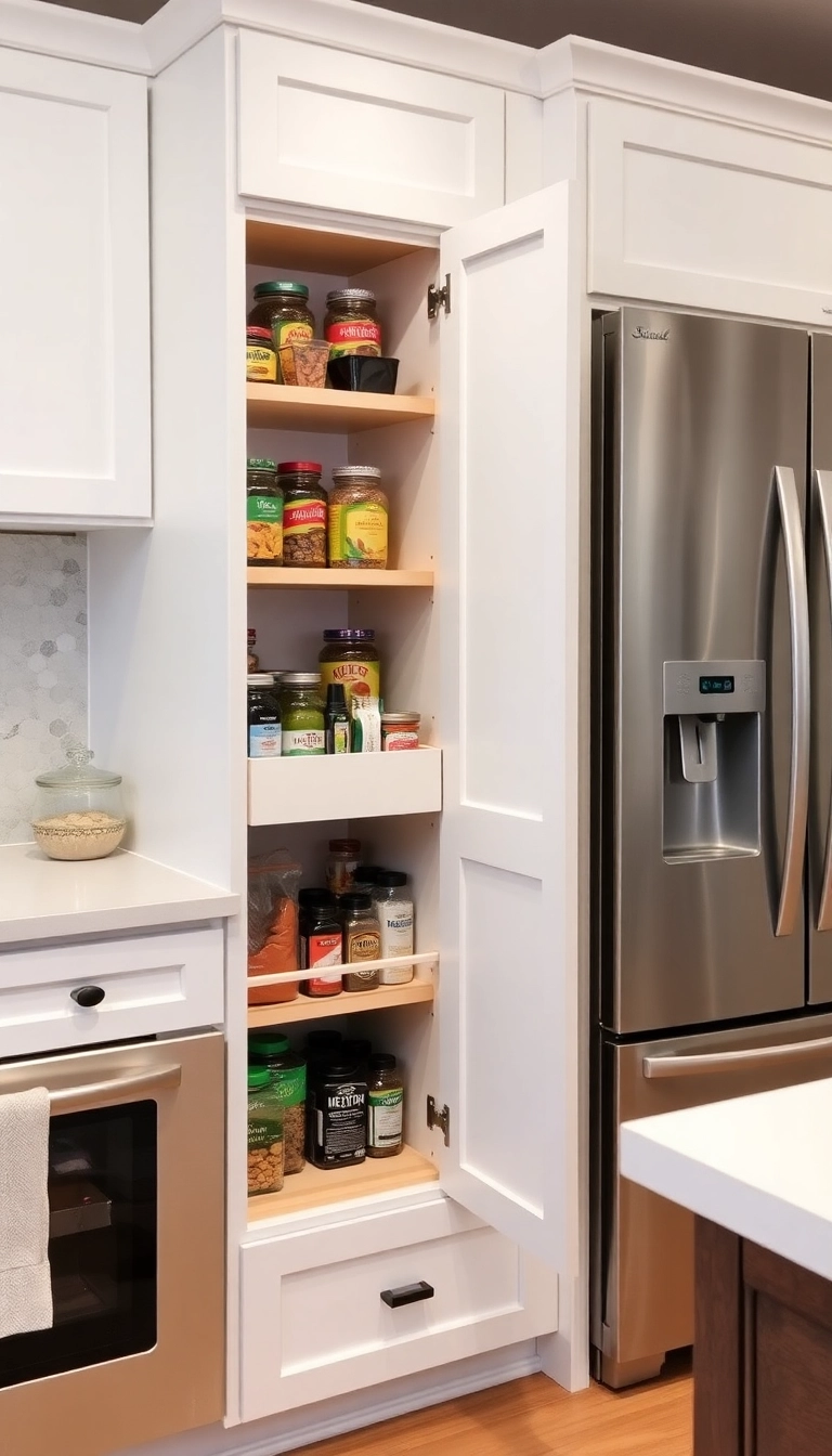 15 Genius Kitchen Storage Ideas That'll Make You Say 'Why Didn't I Think of That?!' - 9. Pull-Out Pantry