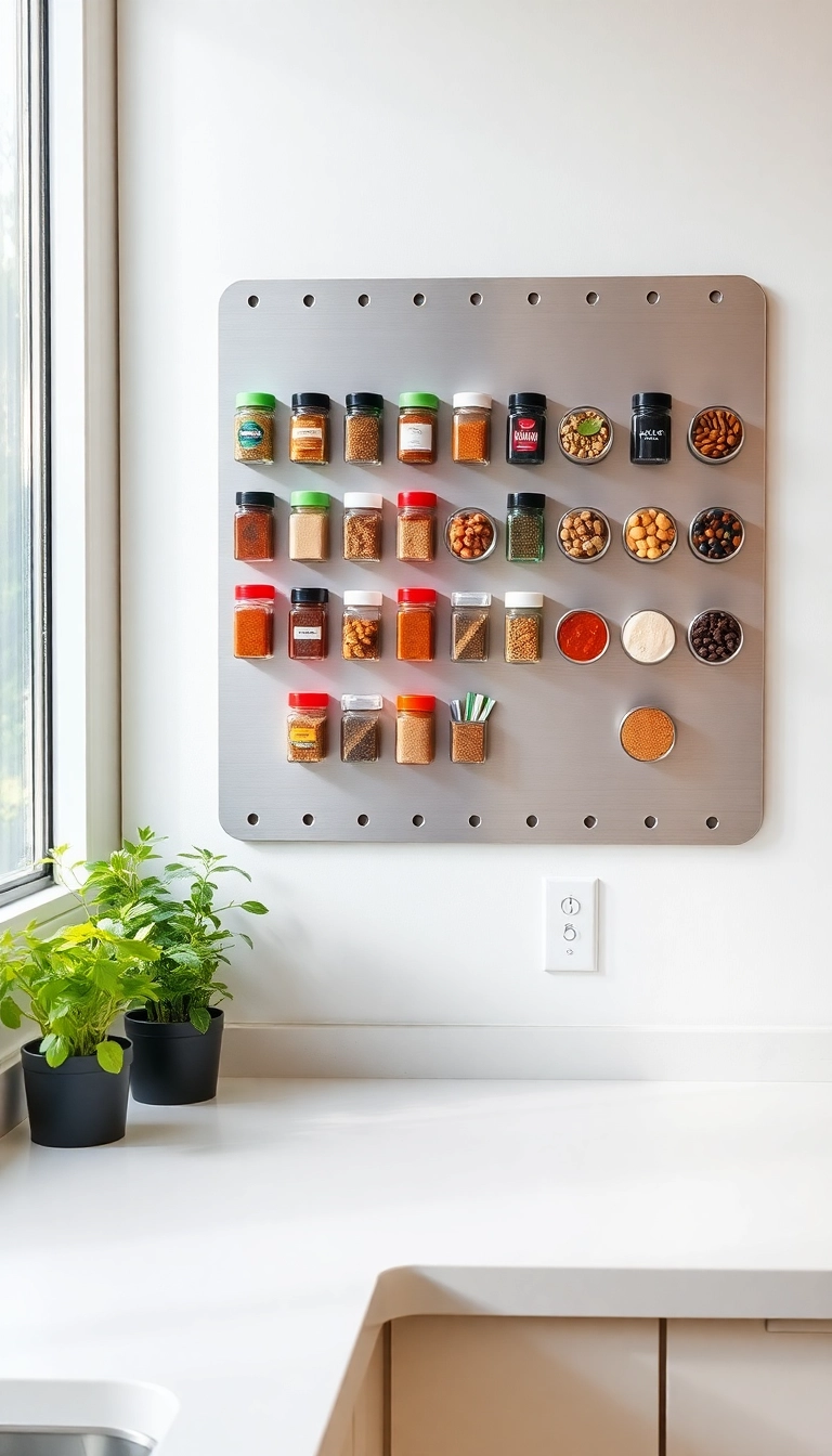 16 Genius DIY Organization Hacks That'll Transform Your Home (You’ll Be Amazed by #4!) - 1. Magnetic Spice Jars