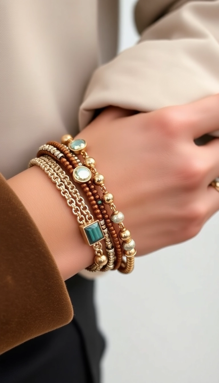 17 Oversized Accessories That’ll Transform Any Outfit (See How #6 Steals the Show!) - 7. Layered Bracelets