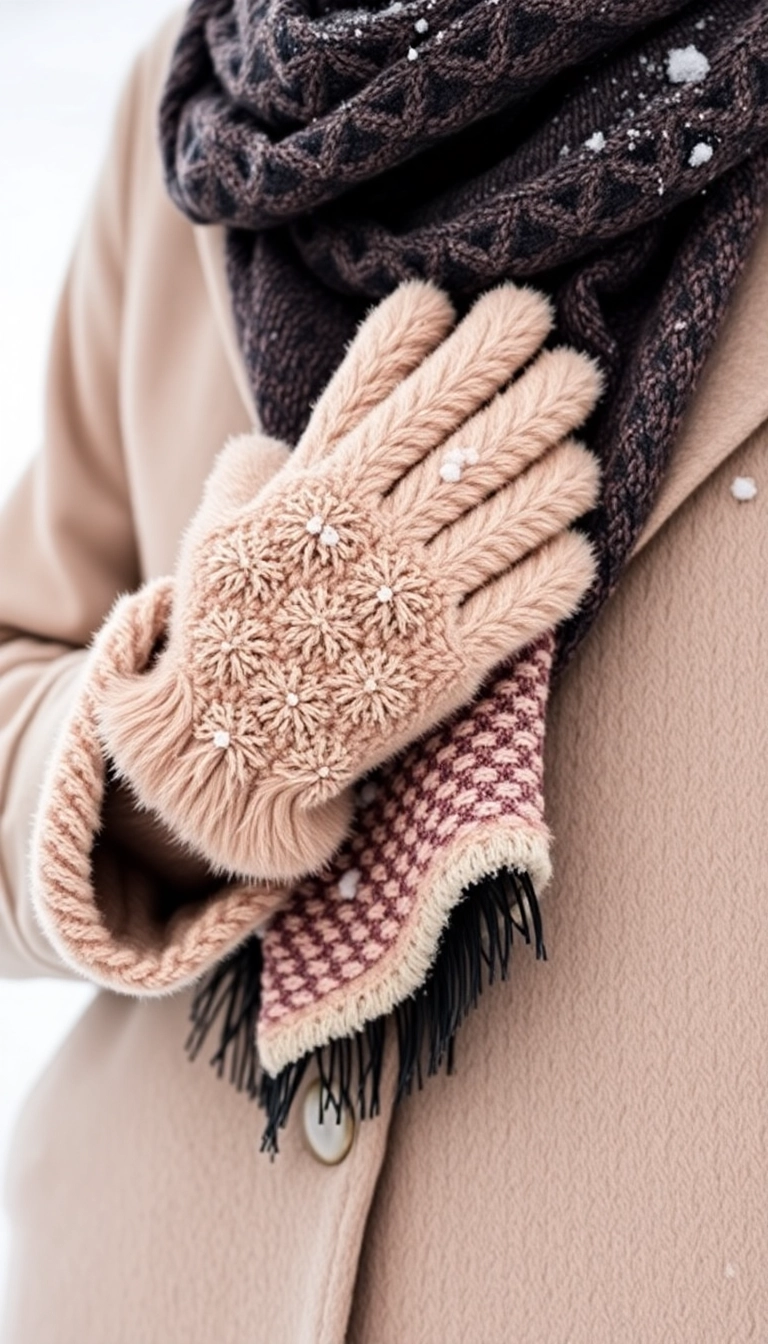 17 Oversized Accessories That’ll Transform Any Outfit (See How #6 Steals the Show!) - 9. Fashionable Gloves