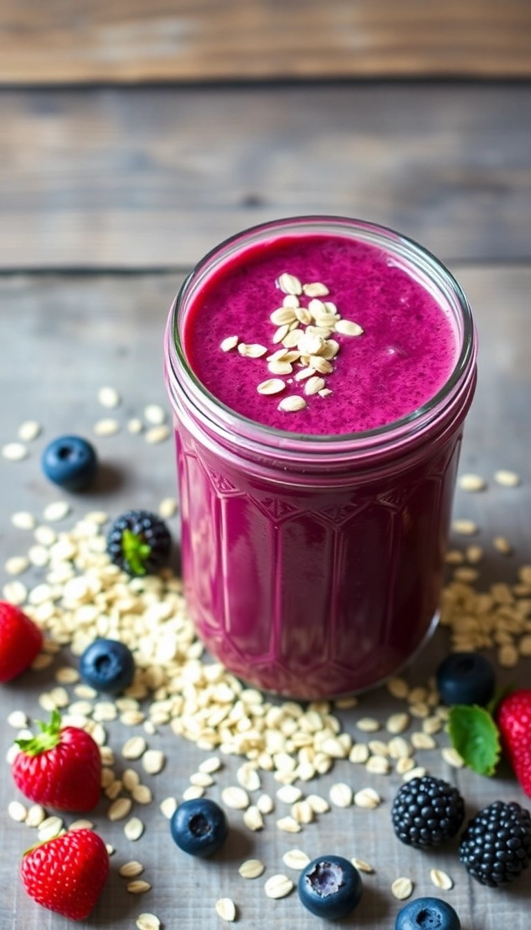 17 Smoothie Recipes That Will Supercharge Your Mornings (Don't Miss #5!) - 10. Berry Banana Oat Smoothie