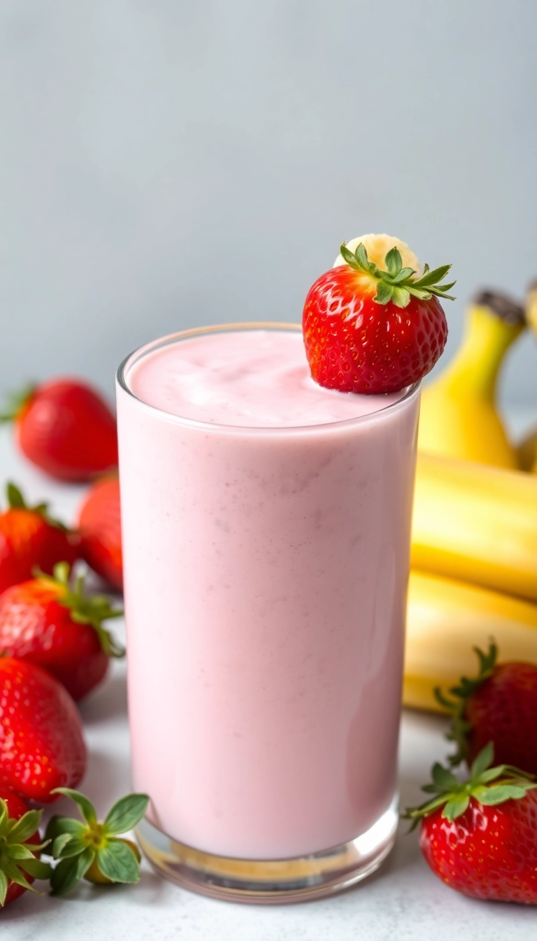 17 Smoothie Recipes That Will Supercharge Your Mornings (Don't Miss #5!) - 13. Strawberry Banana Smoothie