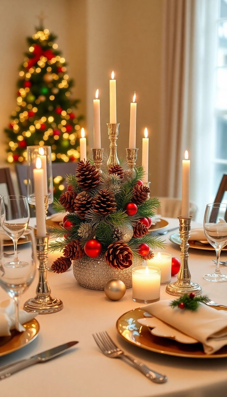 18 DIY Holiday Decorations That Will Wow Your Guests (You Won't Believe #12!) - 5. Glittering Table Centerpieces