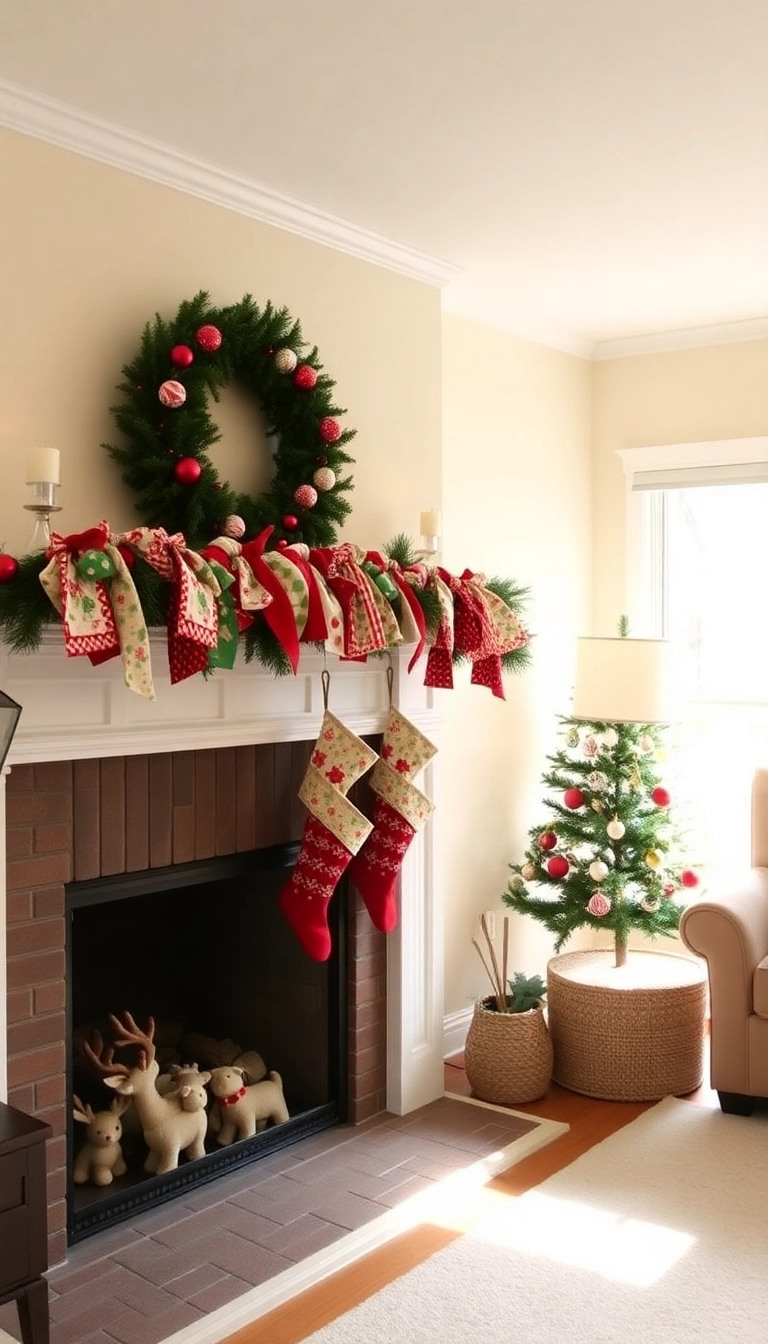 18 DIY Holiday Decorations That Will Wow Your Guests (You Won't Believe #12!) - 7. Festive Fabric Garland