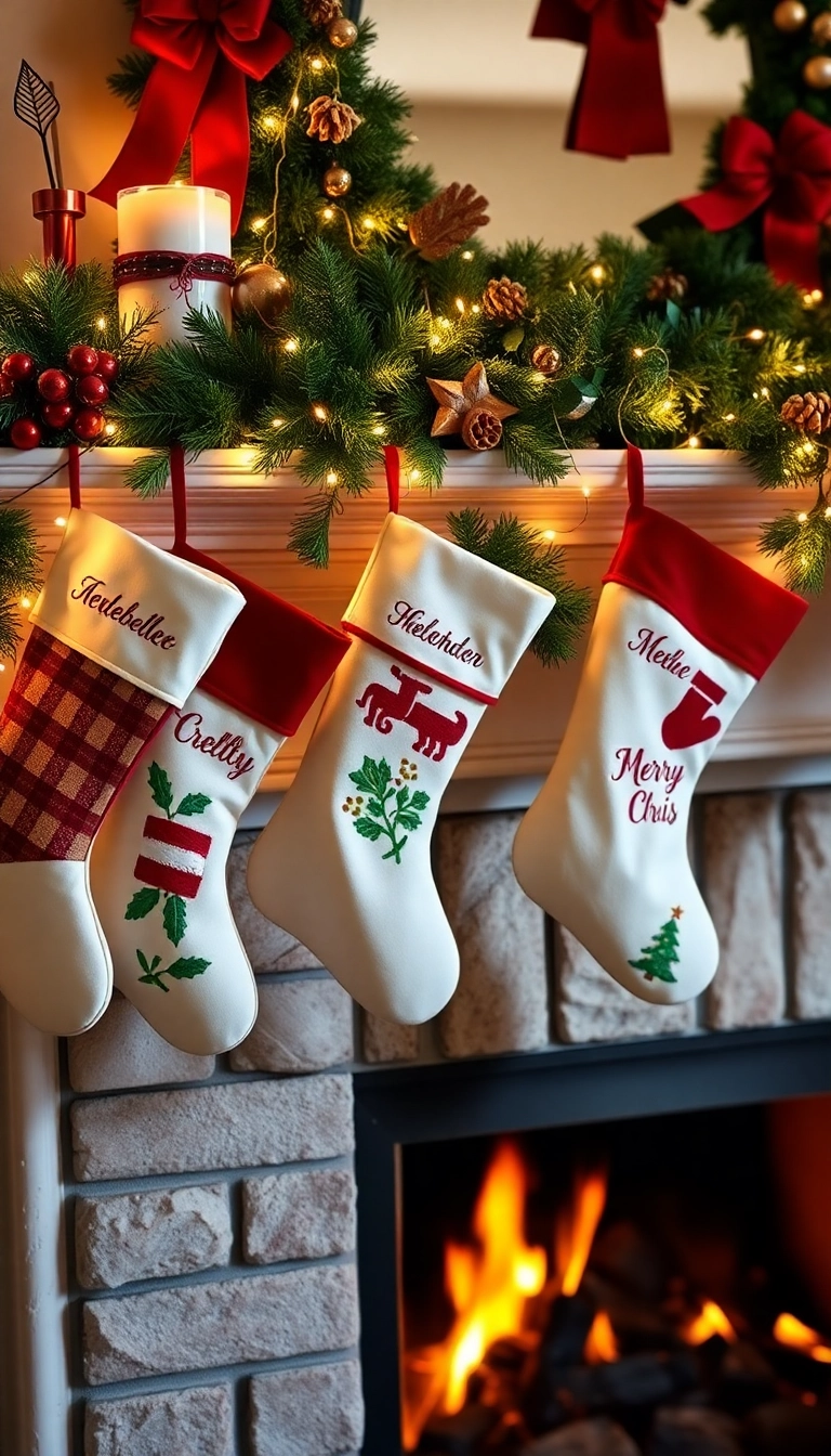 18 DIY Holiday Decorations That Will Wow Your Guests (You Won't Believe #12!) - 9. Personalized Stockings