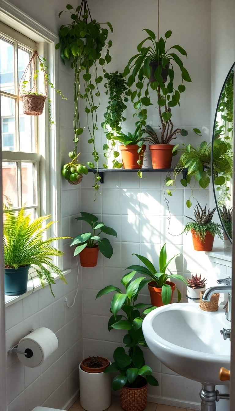 19 Spa-Like Bathroom Ideas That'll Make You Feel Like You're on Vacation (Don't Miss #8!) - 14. Indoor Plants