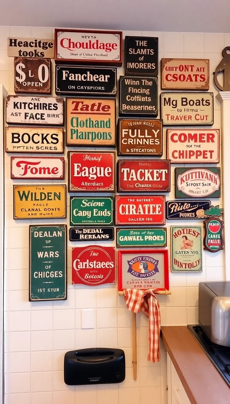 20 Kitschy Kitchen Decor Ideas That'll Make You Smile Every Time You Cook! - Charming Vintage Signs