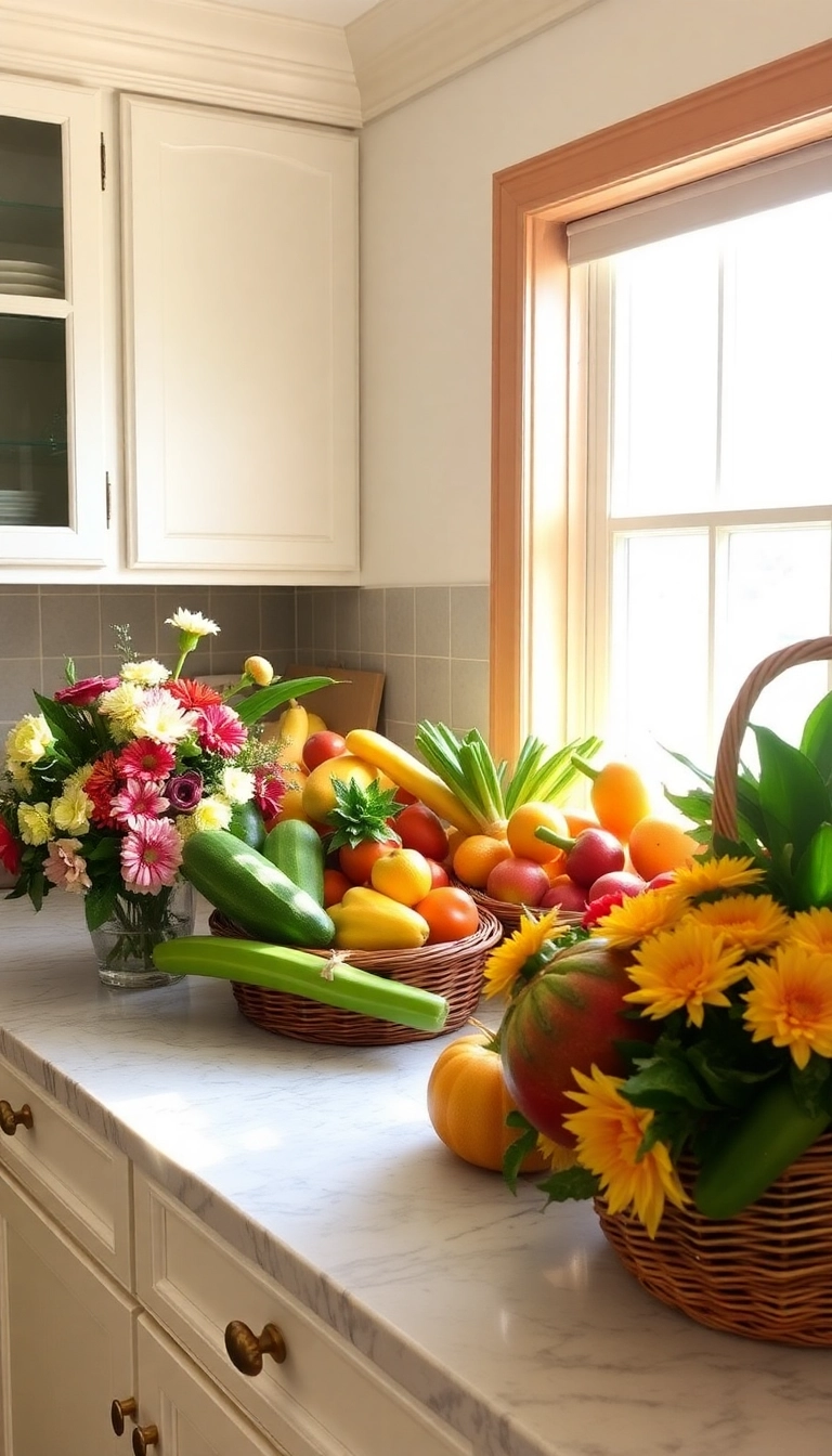 20 Kitschy Kitchen Decor Ideas That'll Make You Smile Every Time You Cook! - Colorful Fruit and Vegetable Displays