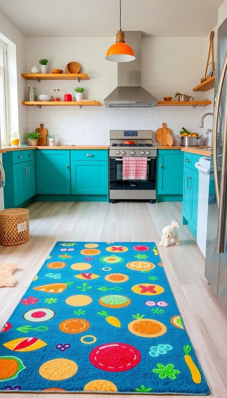 20 Kitschy Kitchen Decor Ideas That'll Make You Smile Every Time You Cook! - Fun Kitchen Rugs