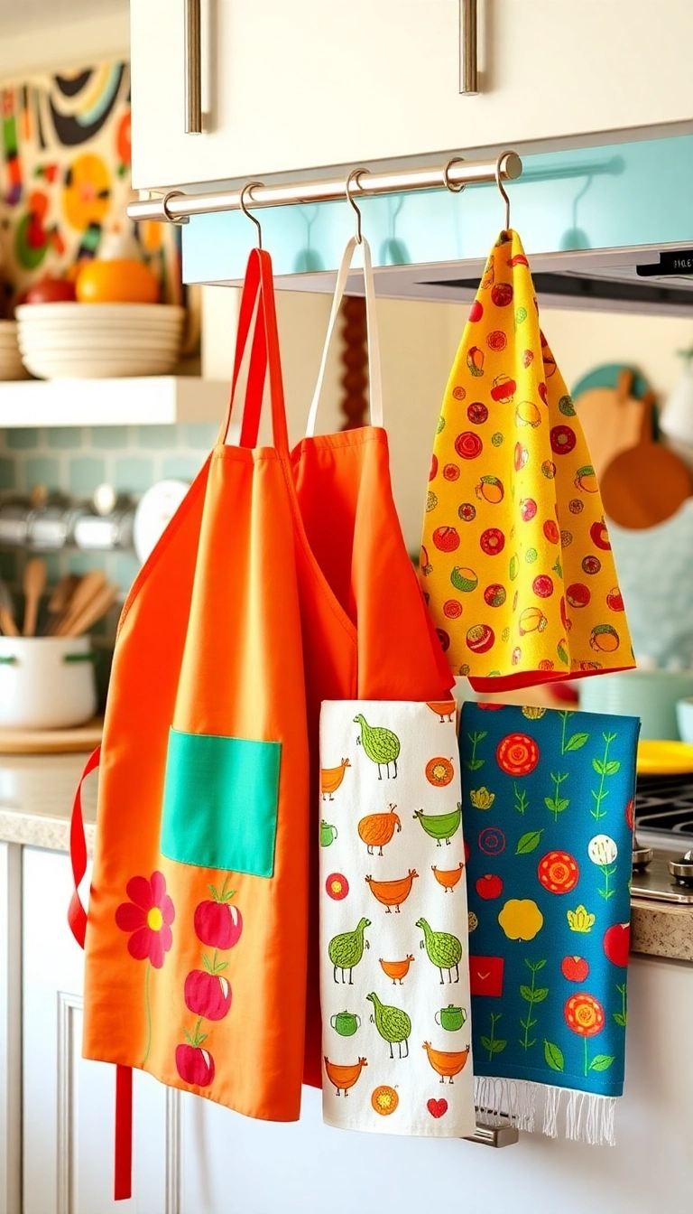 20 Kitschy Kitchen Decor Ideas That'll Make You Smile Every Time You Cook! - Funky Aprons and Towels