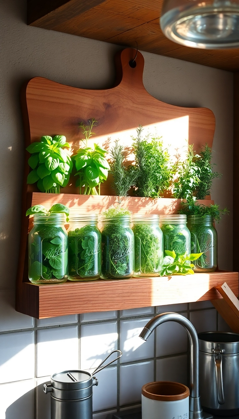 20 Mind-Blowing Upcycling Ideas You Won't Believe Are Made from Trash! - 2. Mason Jar Herb Garden