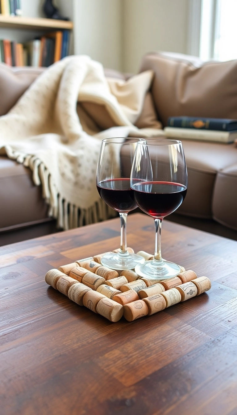 20 Mind-Blowing Upcycling Ideas You Won't Believe Are Made from Trash! - 4. Wine Cork Coasters