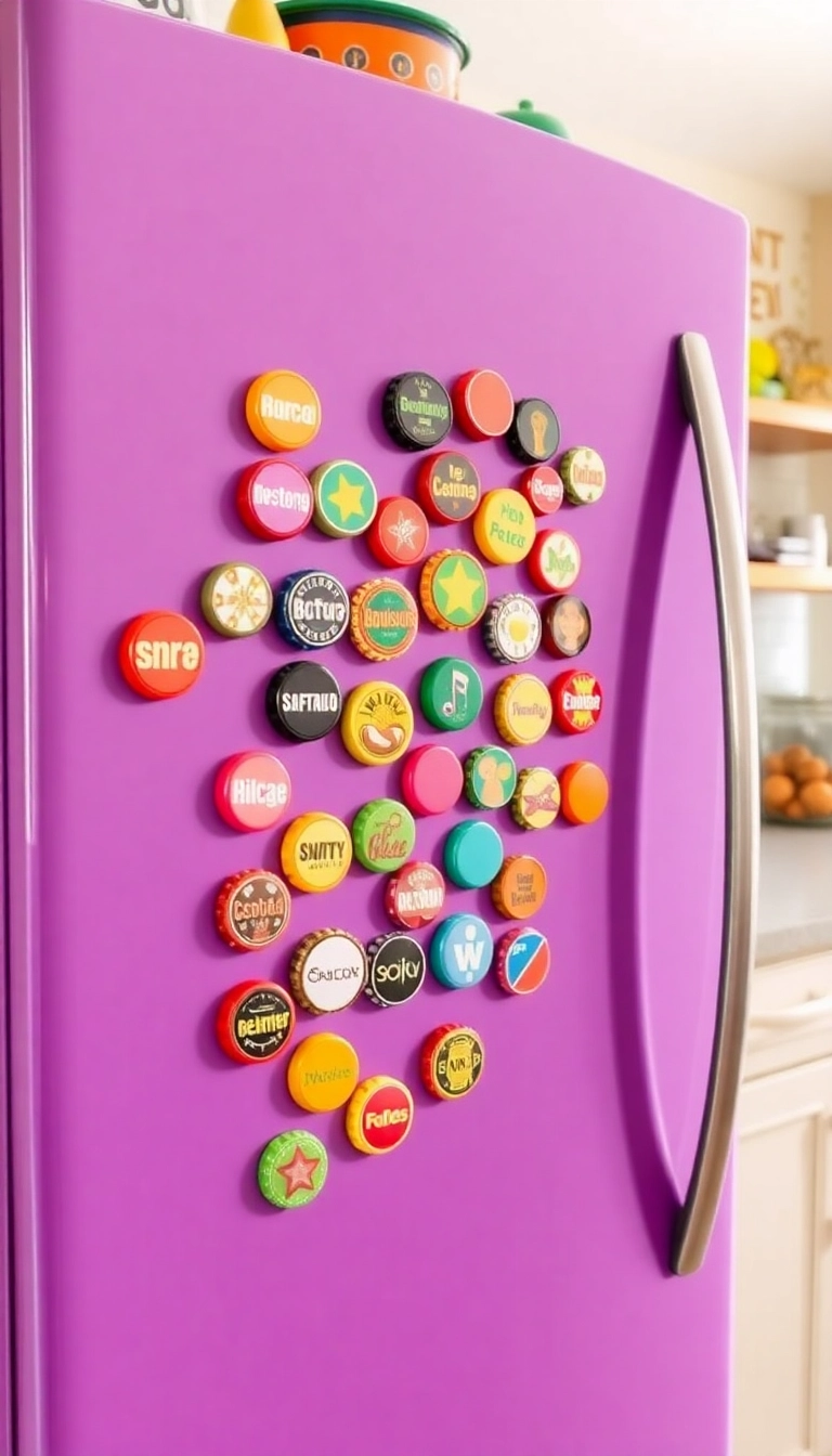 20 Mind-Blowing Upcycling Ideas You Won't Believe Are Made from Trash! - 6. Bottle Cap Magnets