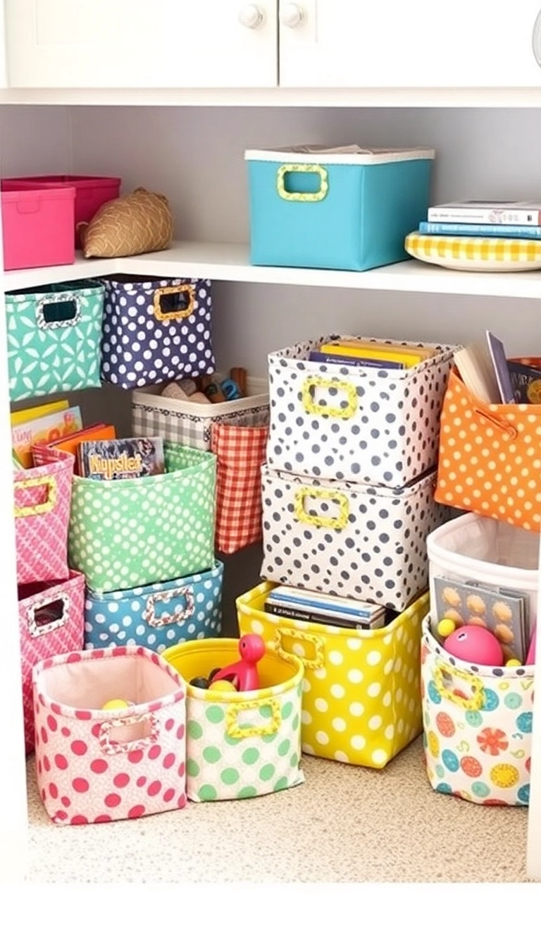 20 Stunning DIY Fabric Decorations That'll Transform Your Home (You Won't Believe #12!) - 13. Handmade Fabric Storage Baskets