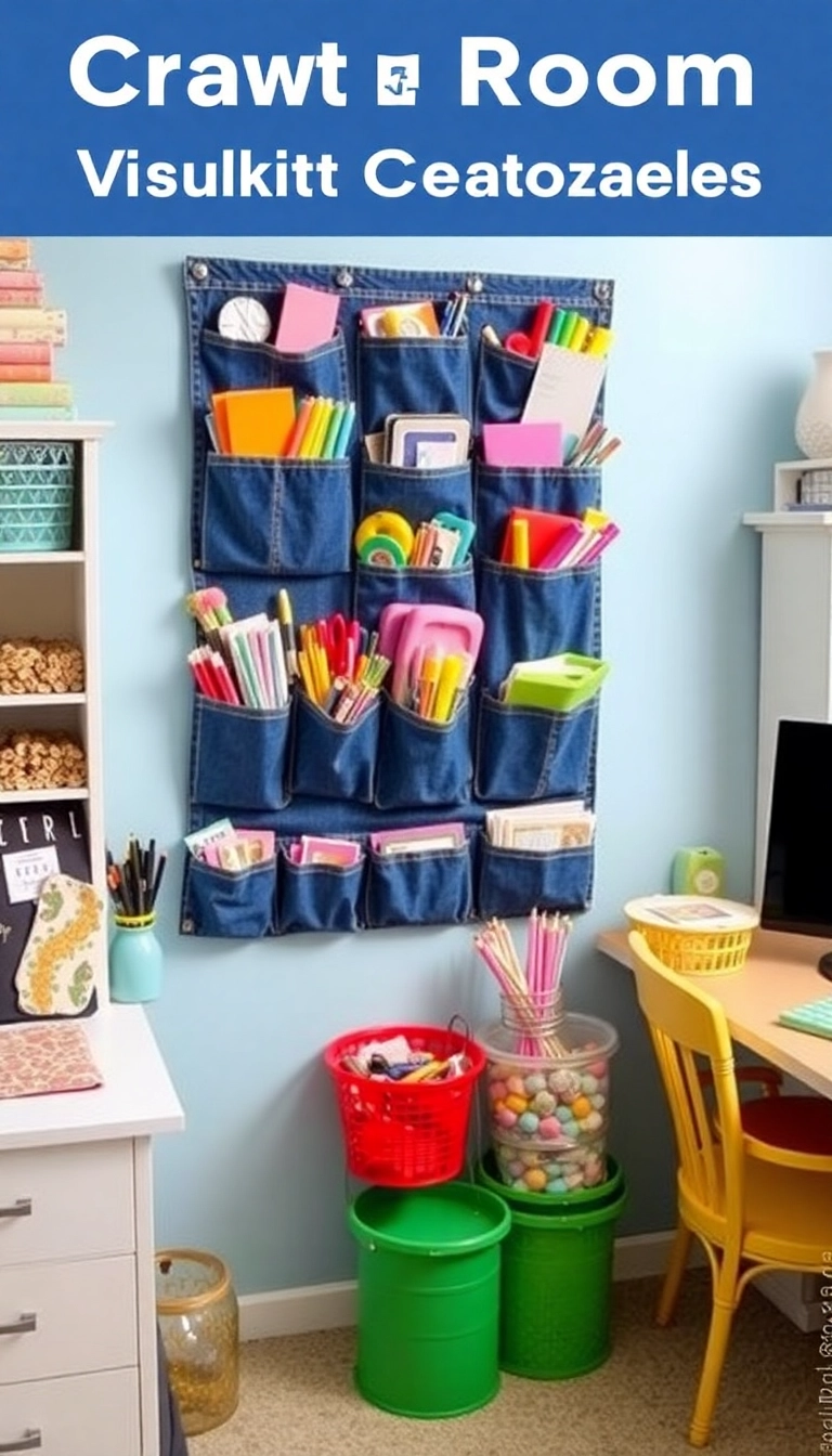 21 Brilliant Upcycling Ideas to Transform Trash into Treasure (You Won't Believe #10!) - 17. Denim Pocket Organizer