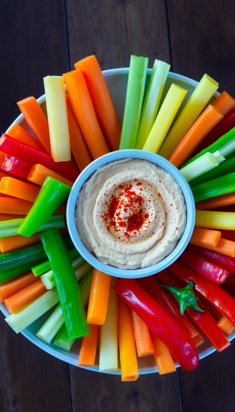 4. Veggie Sticks with Hummus