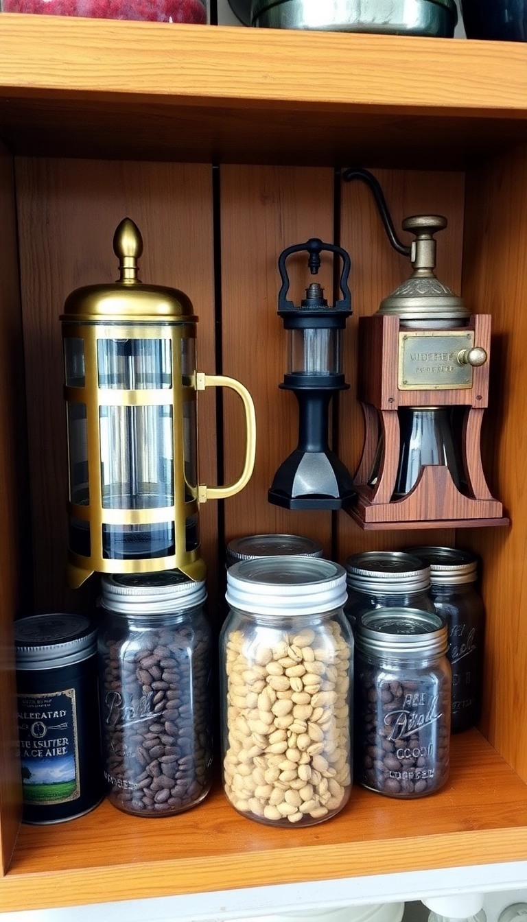 4. Vintage Coffee Equipment Display