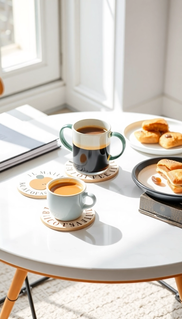 7. Coffee-Themed Coasters