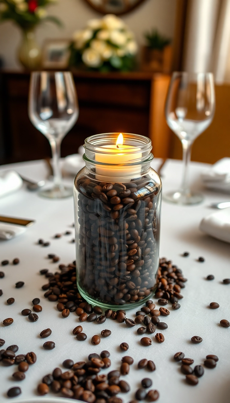 9. Coffee Bean Centerpieces