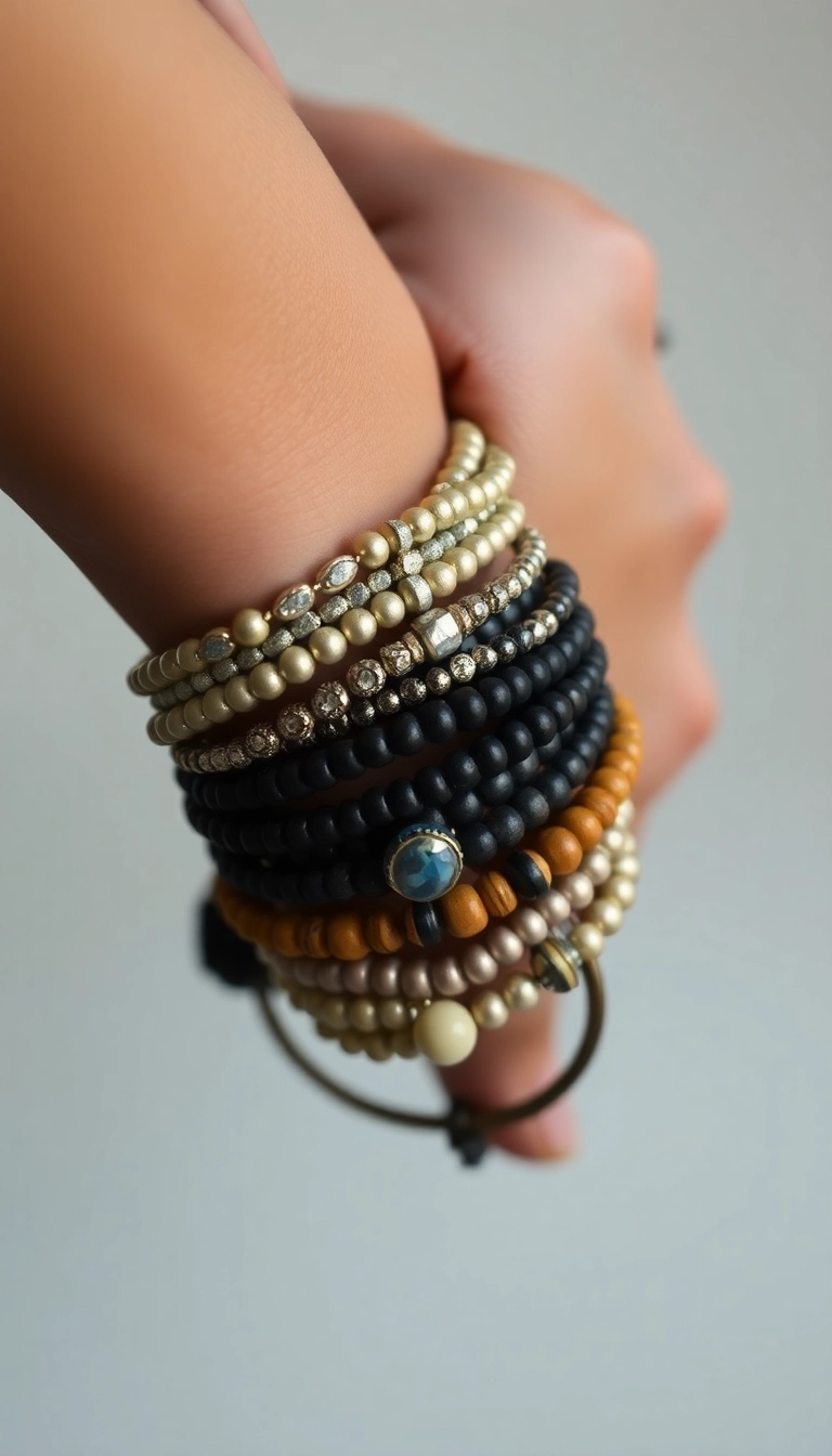 7. Layered Bracelets (Showstopper!)