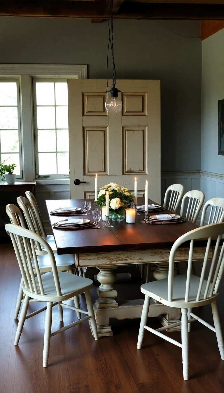 Upcycled Door as a Dining Table