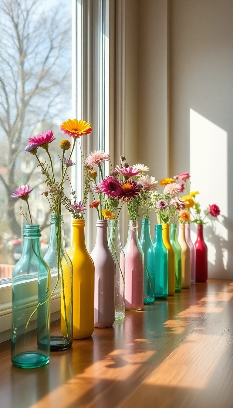 1. Glass Bottle Vases