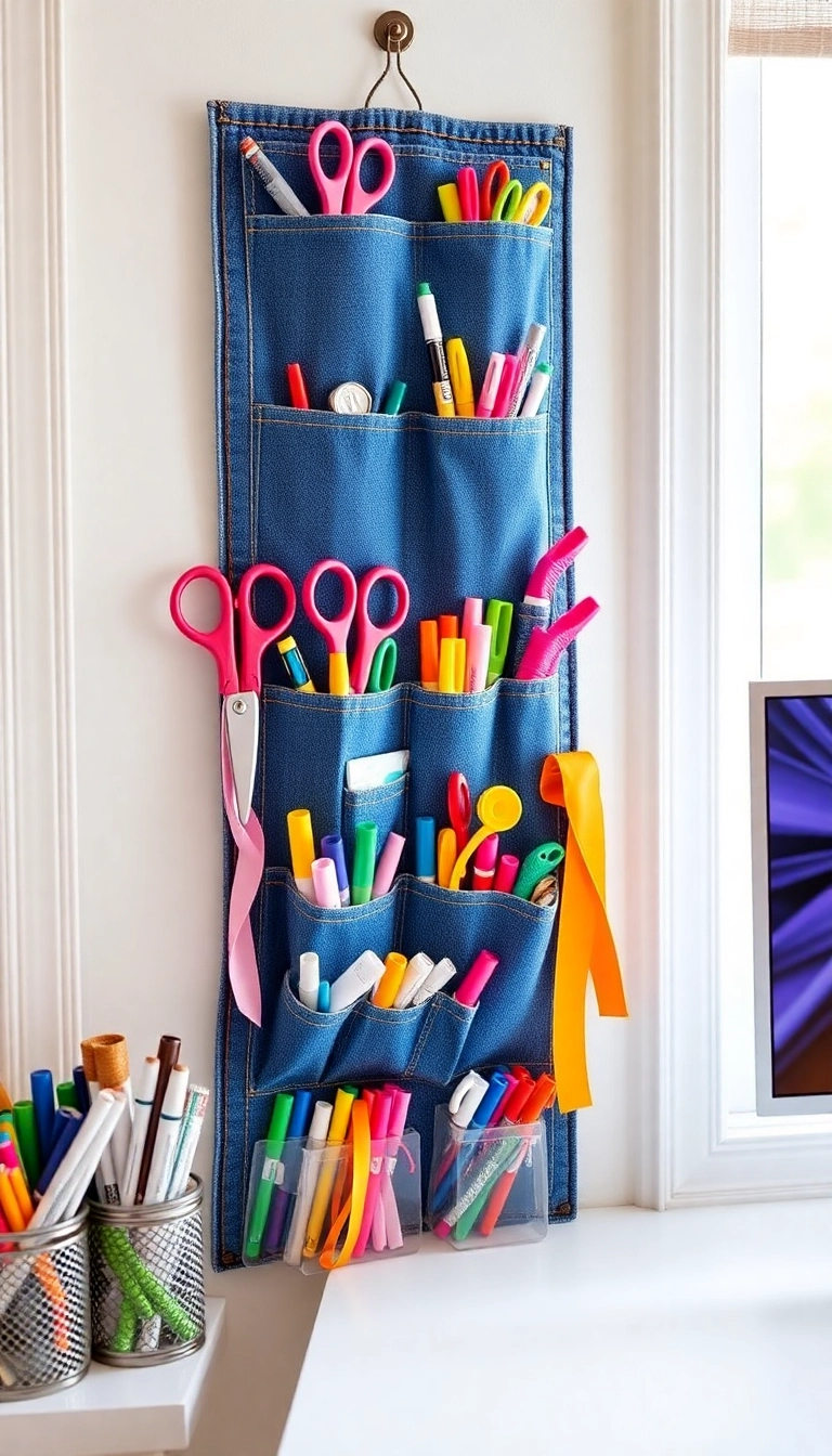 2. Denim Pocket Organizer