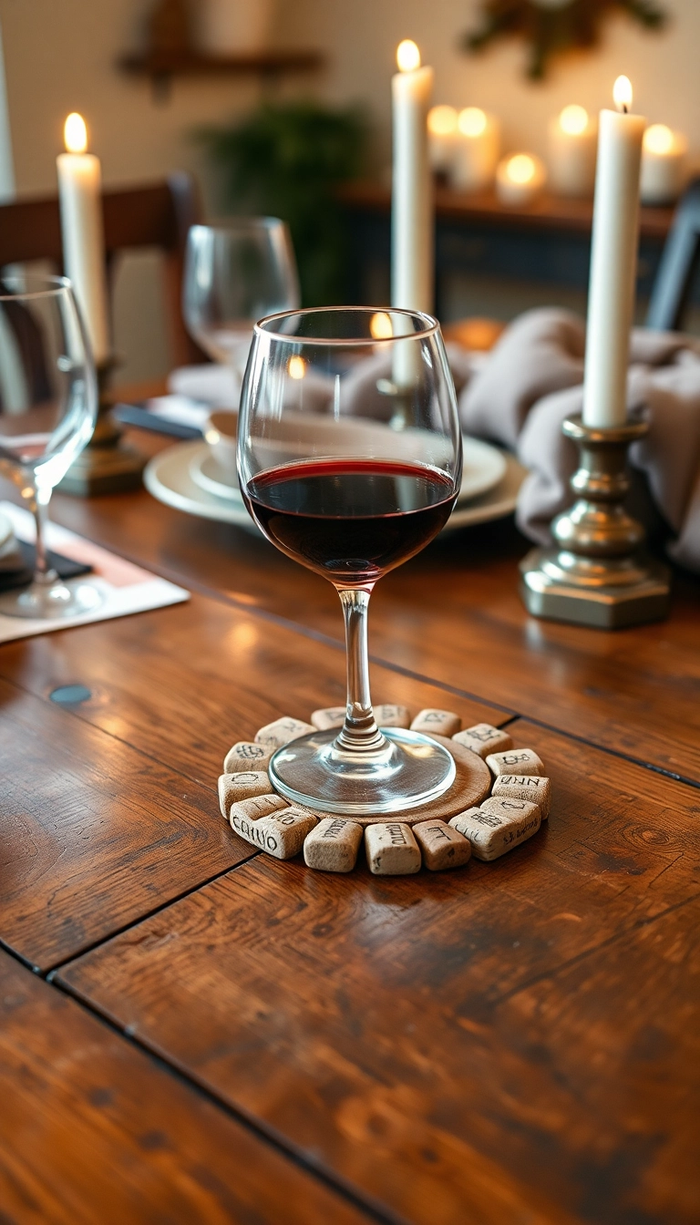 3. Wine Cork Coasters