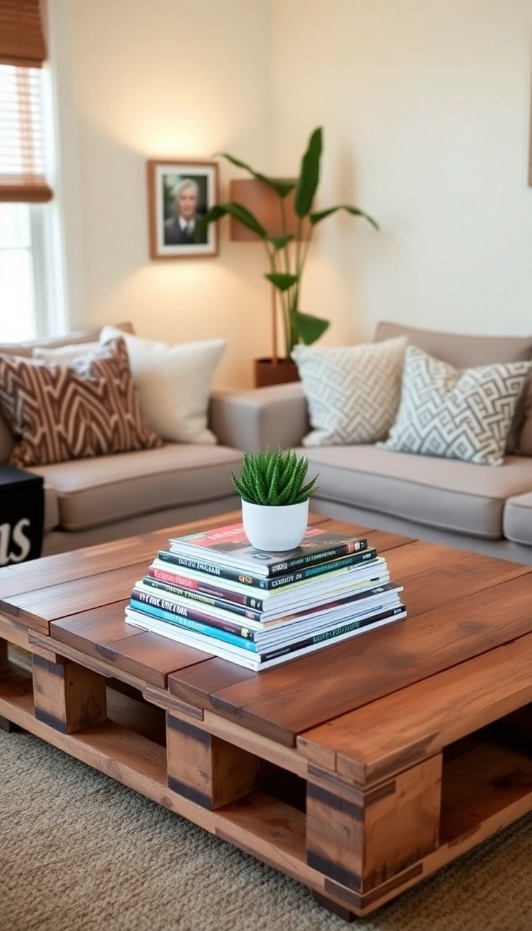 4. Upcycled Wooden Pallet Coffee Table