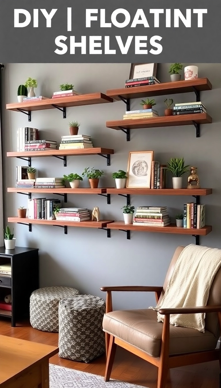 DIY Floating Shelves