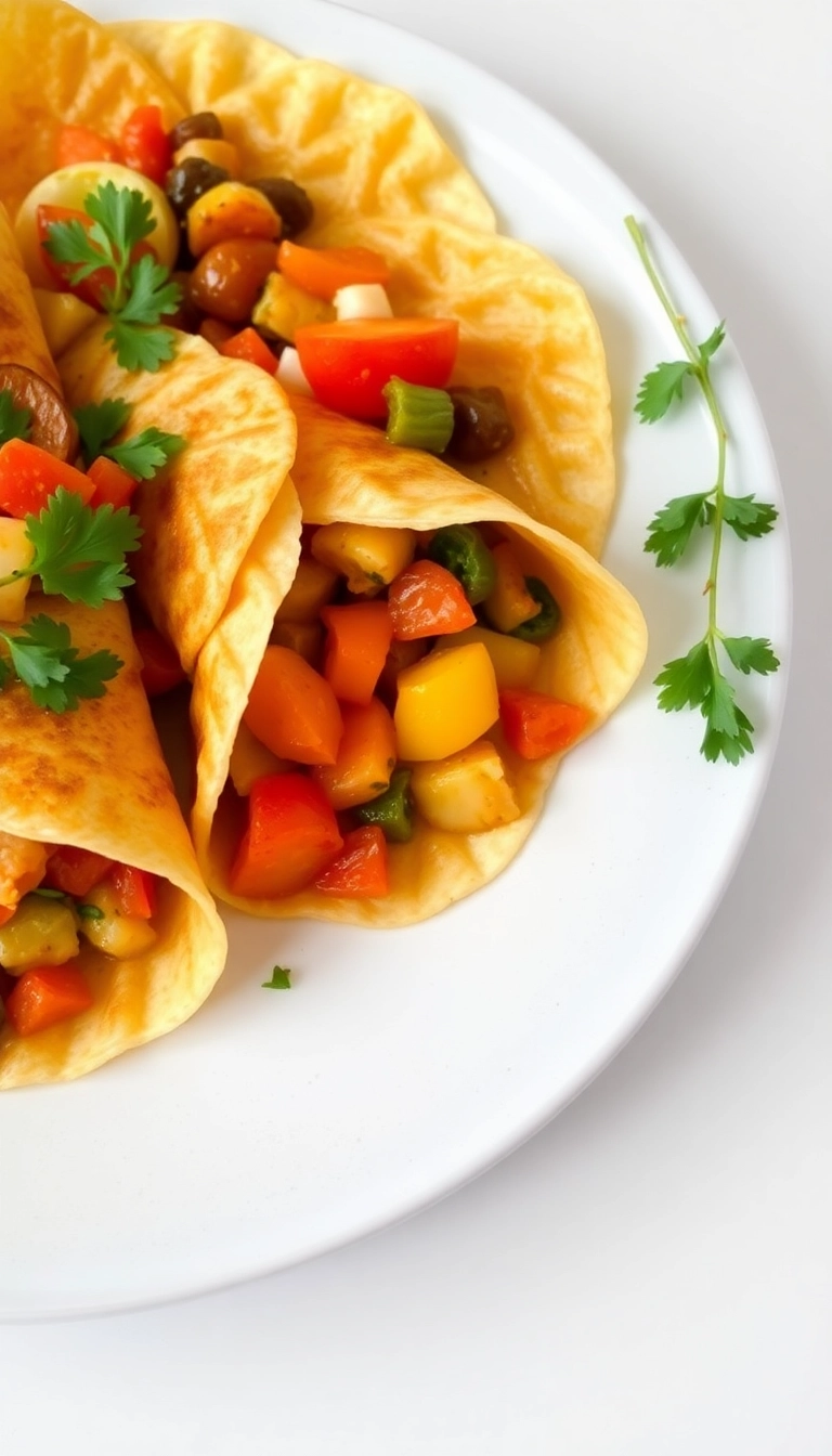 19. Veggie and Cheese Stuffed Crepes